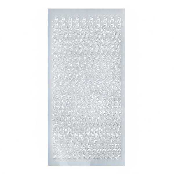 알파벳 숫자 다꾸 이니셜 레터링 스티커 실버 대문자