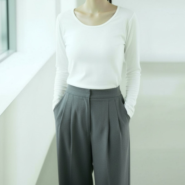 워크아워 기본티 흰티 겨울티셔츠 무지티 긴팔티 긴팔라운드티 면티셔츠 얇은긴팔티 여성티셔츠