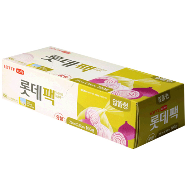 롯데팩(알뜰형)25X35X100매