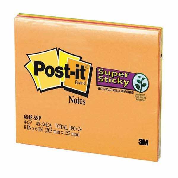 포스트잇미팅노트 6345-SSP(4색x45매무선 203x152mm)
