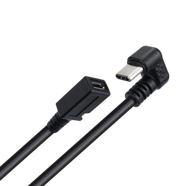 Micro 5Pin to USB 3.1 C 전면꺾임 변환 케이블 30cm