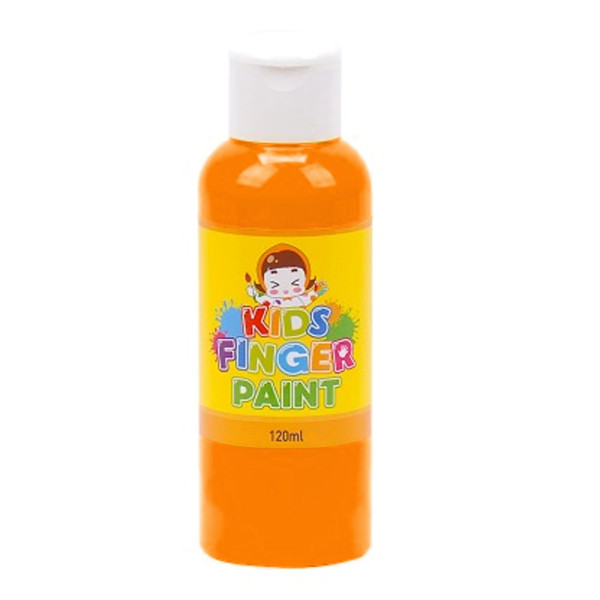 키즈맘아트 미술놀이 핑거페인트 120ml 낱색 주황색