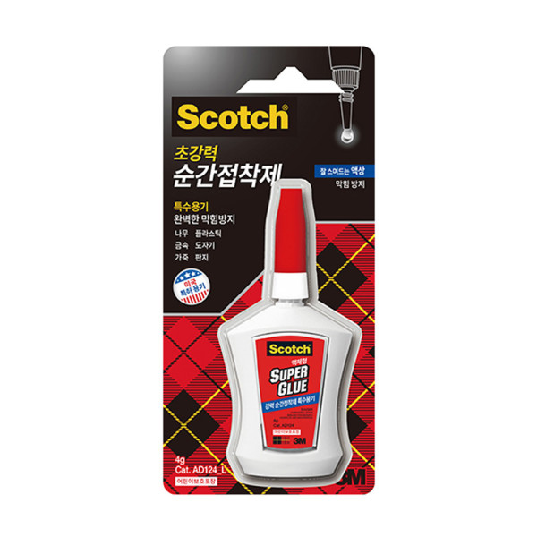 3M 스카치 순간접착제 AD124L 액상형 4g