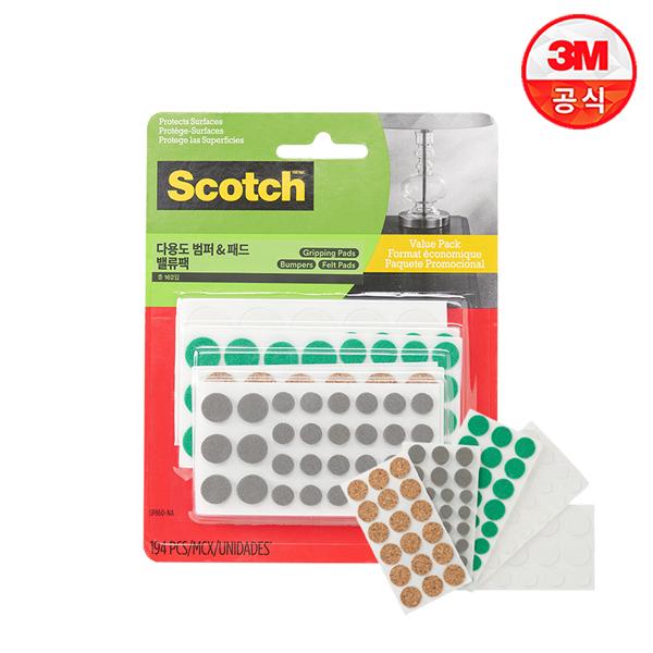 3M 미끄럼방지패드 SP860 다용도범퍼&패드 밸류팩