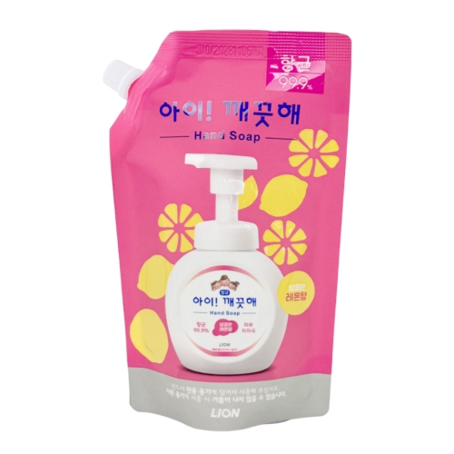 CJ라이온 아이깨끗해 핸드워시 리필 600ml 레몬향 손세정제