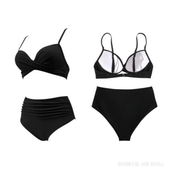 [별별창고]G 하이웨스트 비키니 셔링 휴양지 투피스