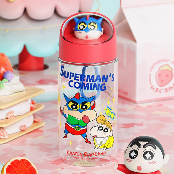 짱구 우주캡슐 트라이탄 물병 500ml-레드