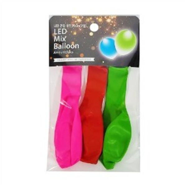 (PC) LED풍선 30cm 혼합풍선 (3입)
