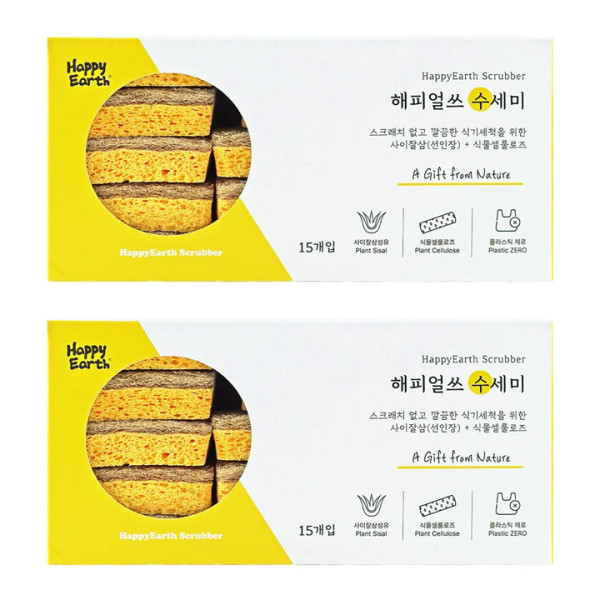 해피얼쓰 수세미 15개입 x 2