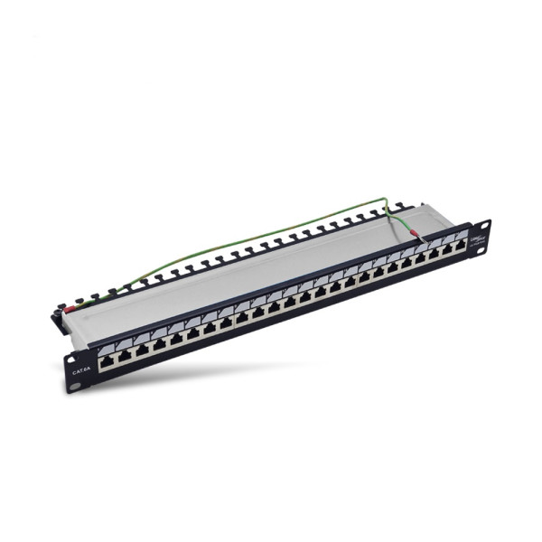 1U 24포트 19 표준랙 전용 STP CAT.6A 패치판넬 10G