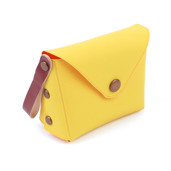 다용도 똑딱이 미니 파우치 옐로우