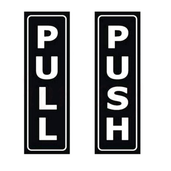 출입문 현관 PUSH PULL 미세요 당기세요 스티커