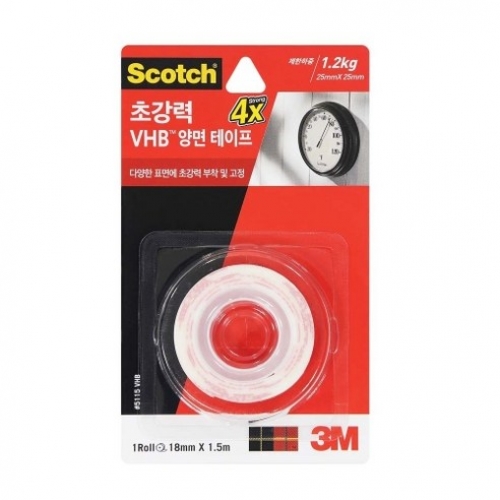 3M 스카치VHB양면테이프 5115 18mm 1 5m