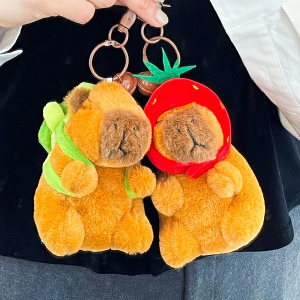 카피바라 키링 인형 가방 열쇠 고리 핸드폰 동물 인형키링 봉제 애착 백참 악세사리