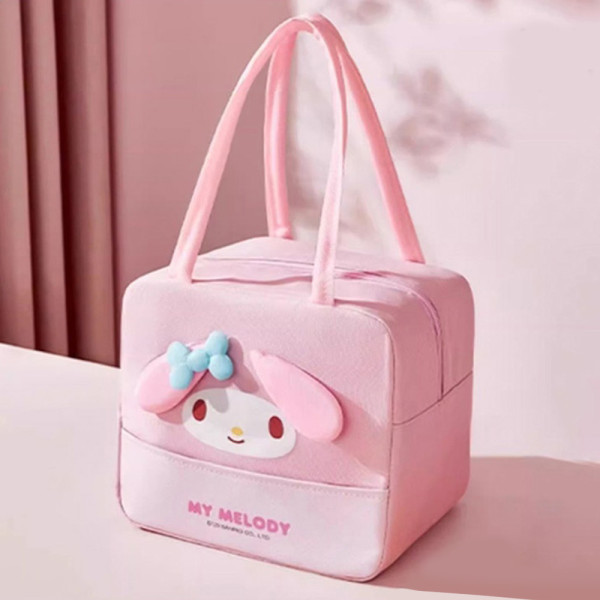 나라 도시락가방 산리오 캐릭터 얼굴 보냉백 가방 마이멜로디 런치백 도시락