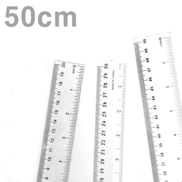 50cm 투명 플라스틱 자 워킹자 줄자