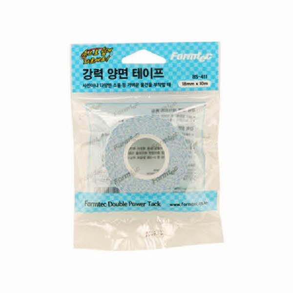 폼텍 강력양면테이프 BS-411 백색 18mm x 10m