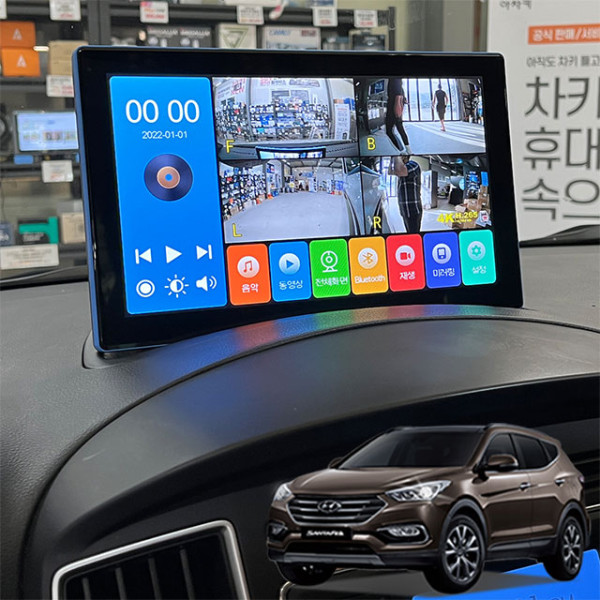 싼타페DM 제임스P 10.1인치 4채널블랙박스