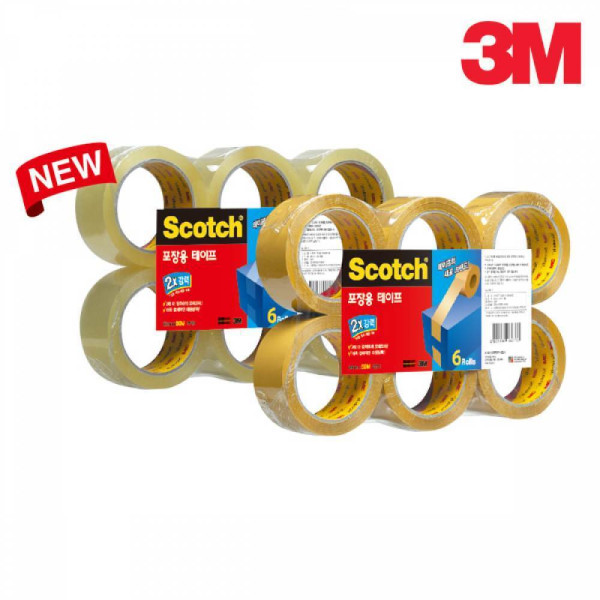 3M 스카치 두배 강력한 포장용 테이프 3615R-6 갈색