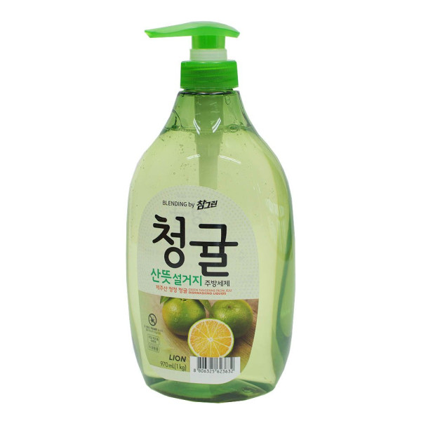 참그린 청귤 산뜻설거지 주방세제 1kg 용기 일반주방세제