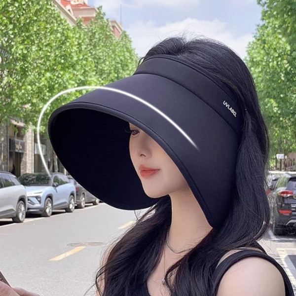 농사 대두 UV차단 돌돌이썬캡 여성 챙넓은모자 휴양지