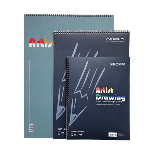 세르지오 스케치북5절 200G 고품질내지 드로잉수채화용 315 455mm 16매