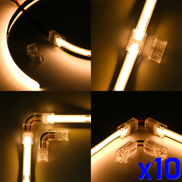LED 스트립 커넥터 연장 코너 DC파워 x10개