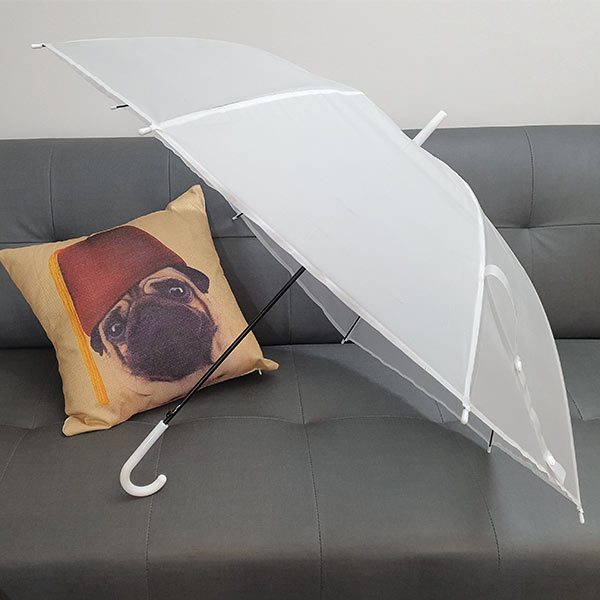 맑은하루 비닐우산 불투명 흰색 55cm