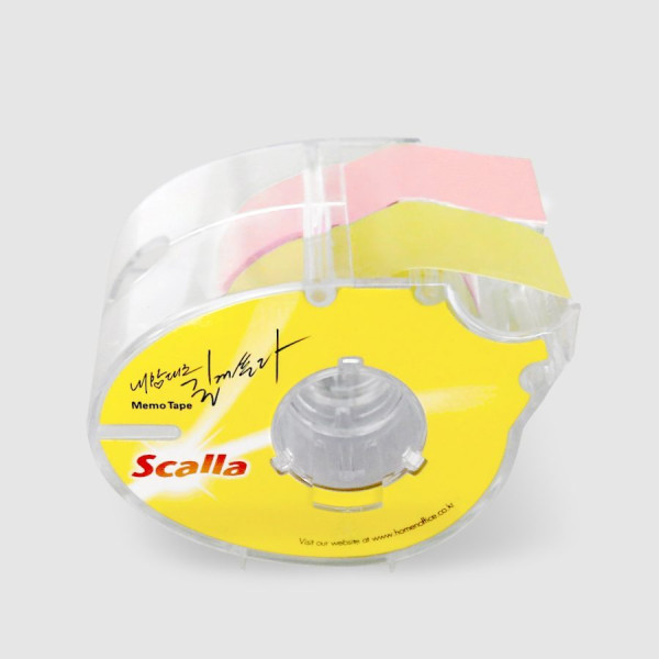 SCALLA 메모테이프 24D 옐로우핑크