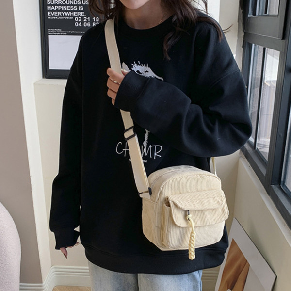 여성 여행 용 미니 크로스 백 핸드폰 가방 아이보리