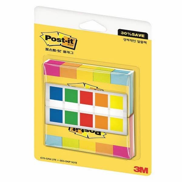 3M 플래그알뜰팩 670-5AN(670-5AN 2개683-5KP(50매))