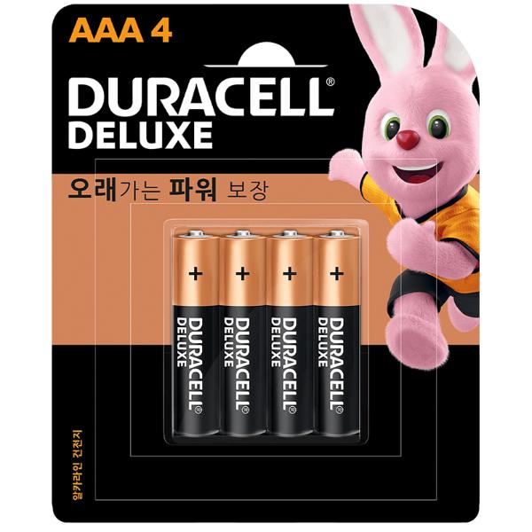 듀라셀 디럭스 알카라인 건전지AAA 4입