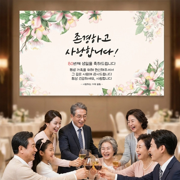 환갑 칠순 팔순 잔치 부모님 생신 생일 축하 현수막 5종 고희연 회갑 고희 산수연