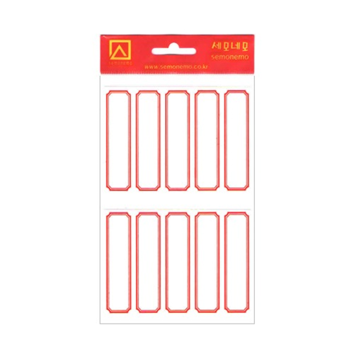 세모네모 1000 일반견출지 10 211R 적색 10매 18 60