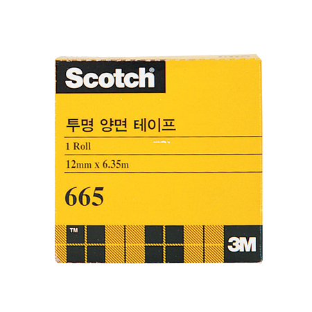 3M)투명양면테이프 리필(665/136리필/12x6.35m)