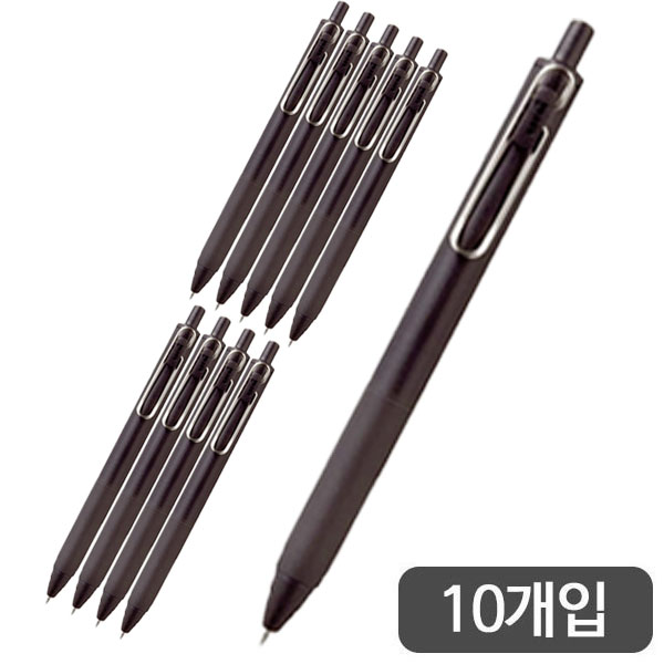 미쯔비시)유니볼one겔펜(UMN-S/0.5mm/배럴블랙)-다스(10개입)