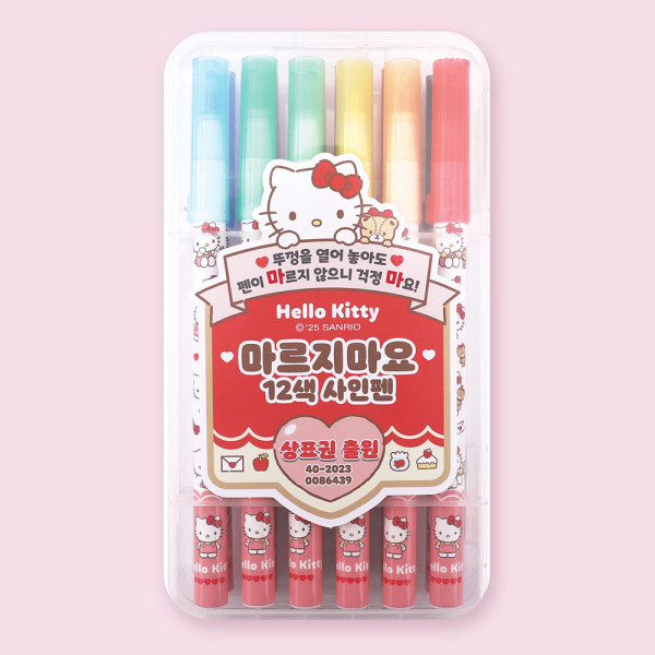 산리오 헬로키티 마르지마요 12색 사인펜-12EA