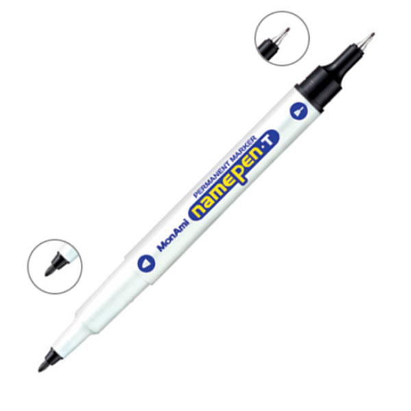 모나미)네임펜T(0.4mm/0.7mm/흑)-다스(12개입)