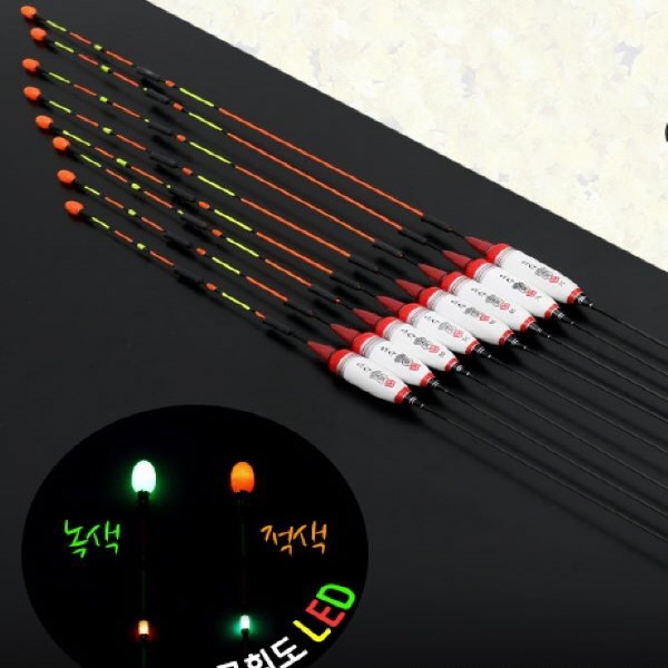 민물낚시 낚시용품 3점등 적색 LED 전자 낚시 찌 40cm