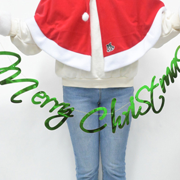 해피파티 크리스마스 캘리 merry Christmas 가랜드 그린
