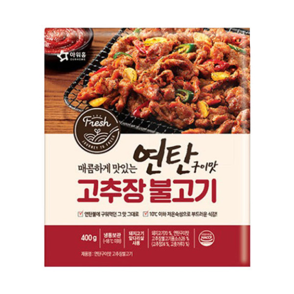 아워홈 연탄구이맛 고추장불고기 400g X 2개(냉동)