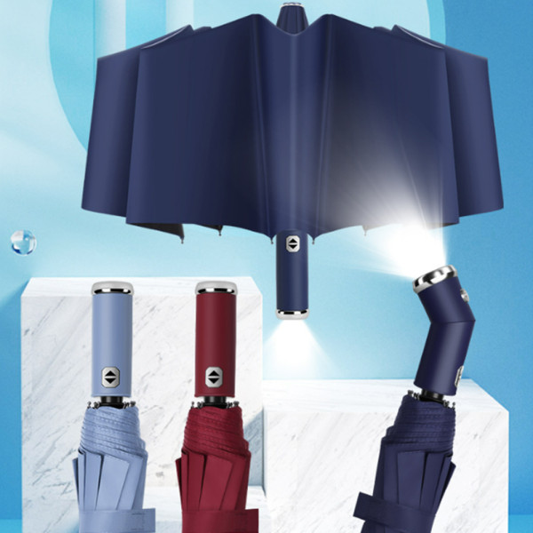 LED라이트 손전등우산 3단 접이식 자동우산