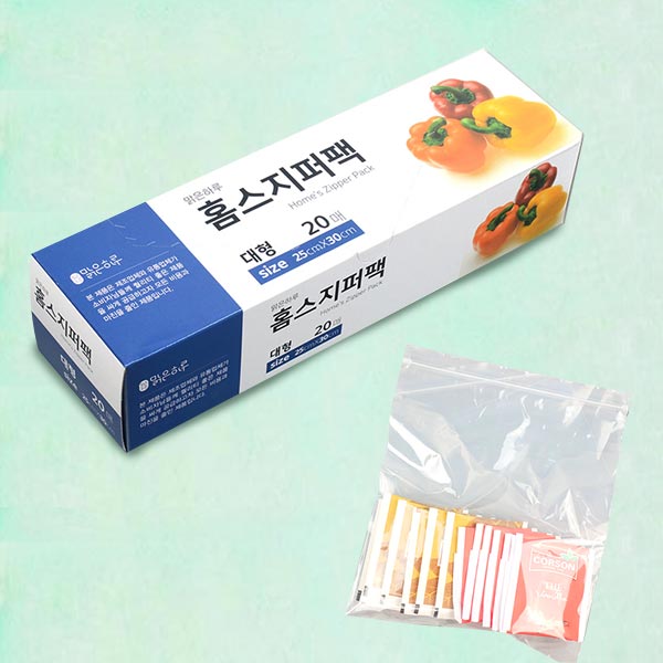맑은하루 홈스지퍼백 대 25x30x20매