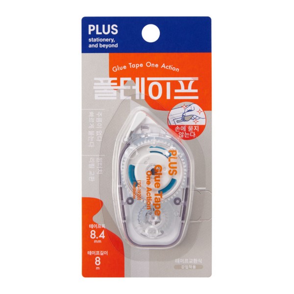 플러스 원액션 풀테이프 TG-1920-CL 투명 8.4mmx8m