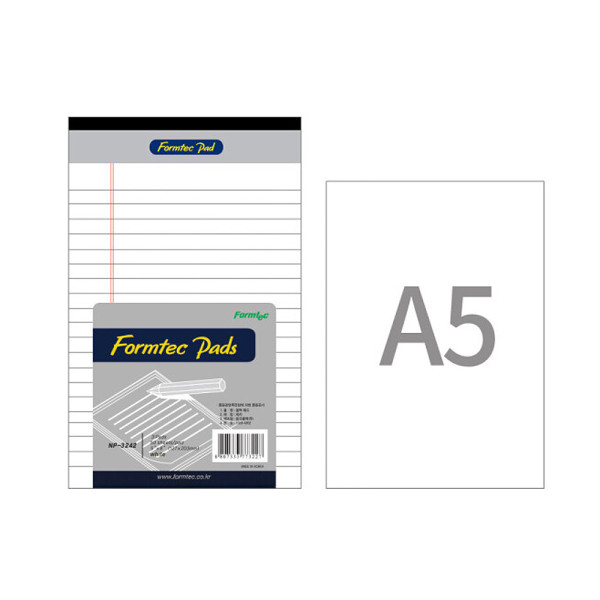 폼텍 패드 라인드 A5 50매 3세트-백색