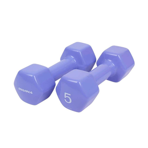 뷰티 육각 덤벨 아령 5kg 블루베리 2개