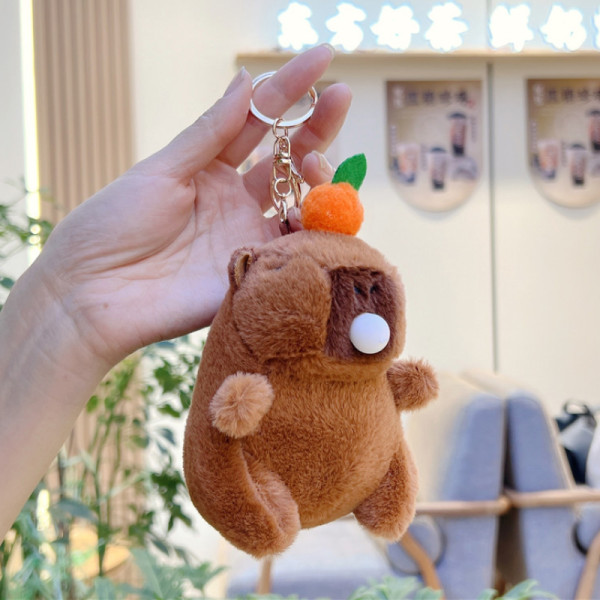 귀여운 카피바라 인형 키링 열쇠고리 굿즈 가방 꾸미기 백참 백꾸 장식 액세사리 키홀더