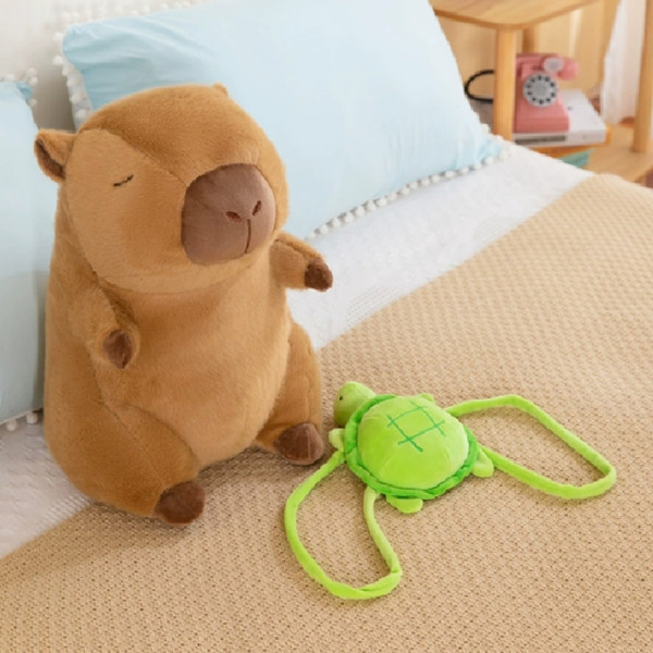 애착 카피바라인형 귀여운 20cm 큰인형 거북이가방