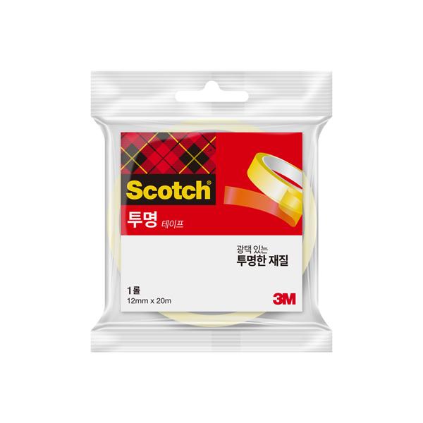 3M 스카치 투명 테이프 리필 3인치 550R(12mmx20M)