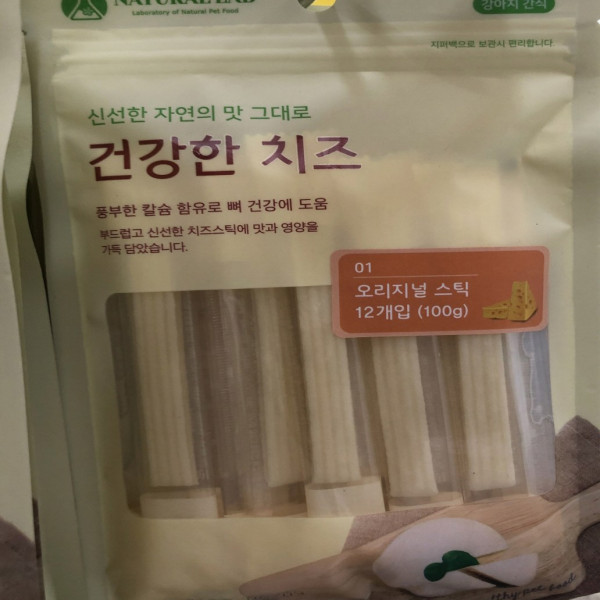 내추럴랩 건강한치즈오리지널 반려견 사료스틱12P100g